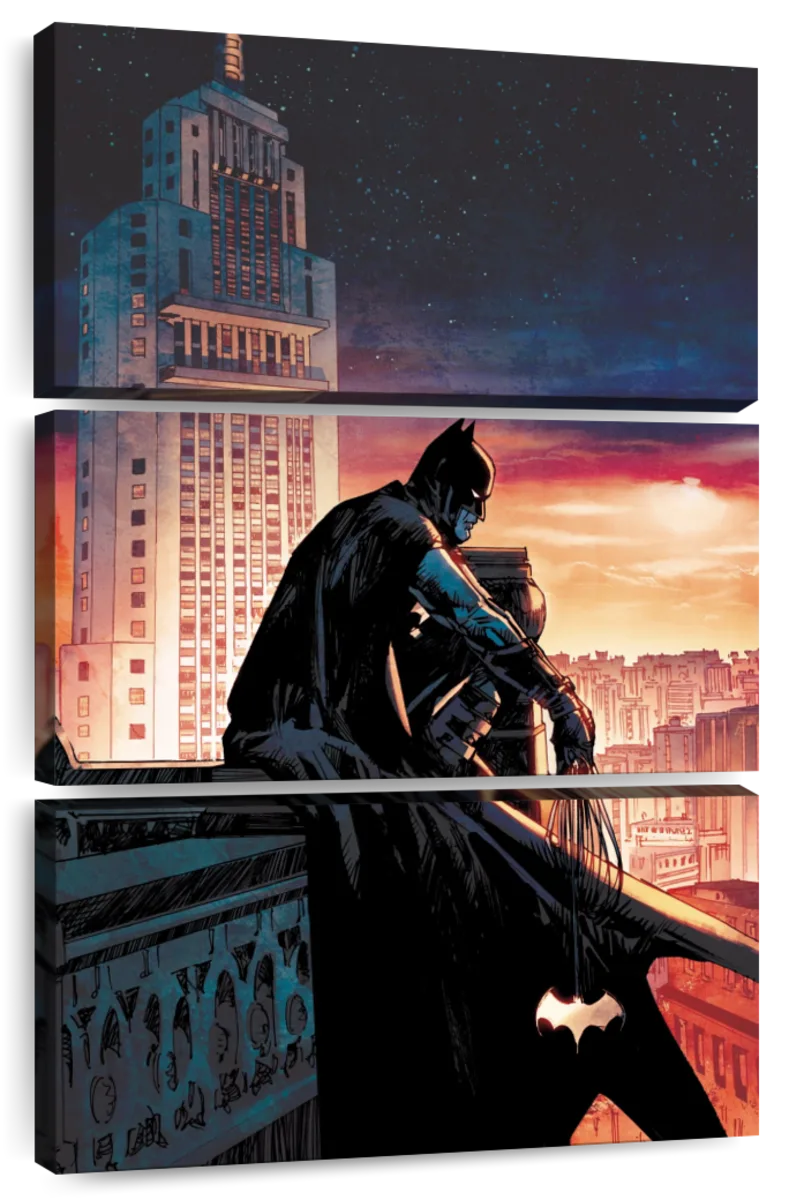 Batman Watching Over Gotham Wall Art | Digital Art