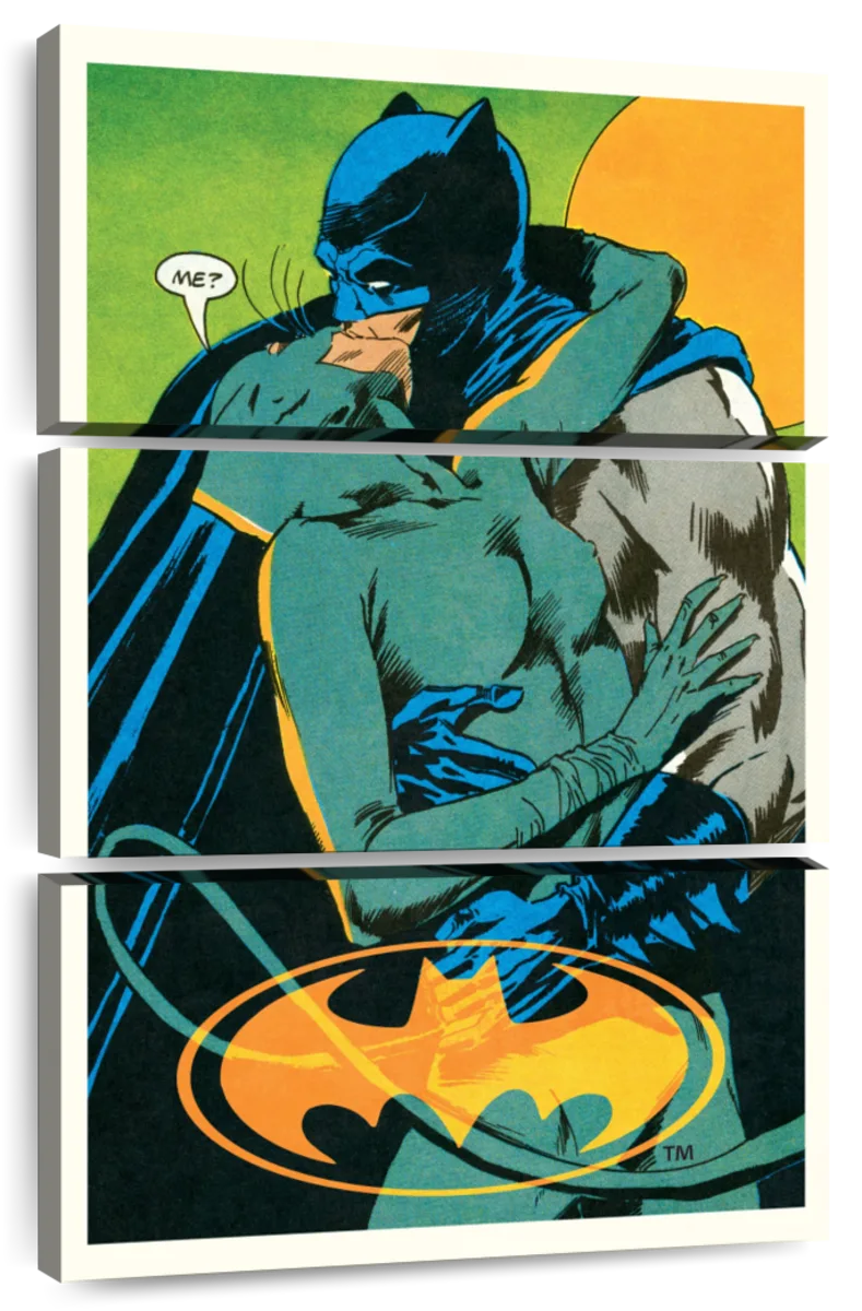 Batman And Catwoman Kiss Wall Art | Digital Art
