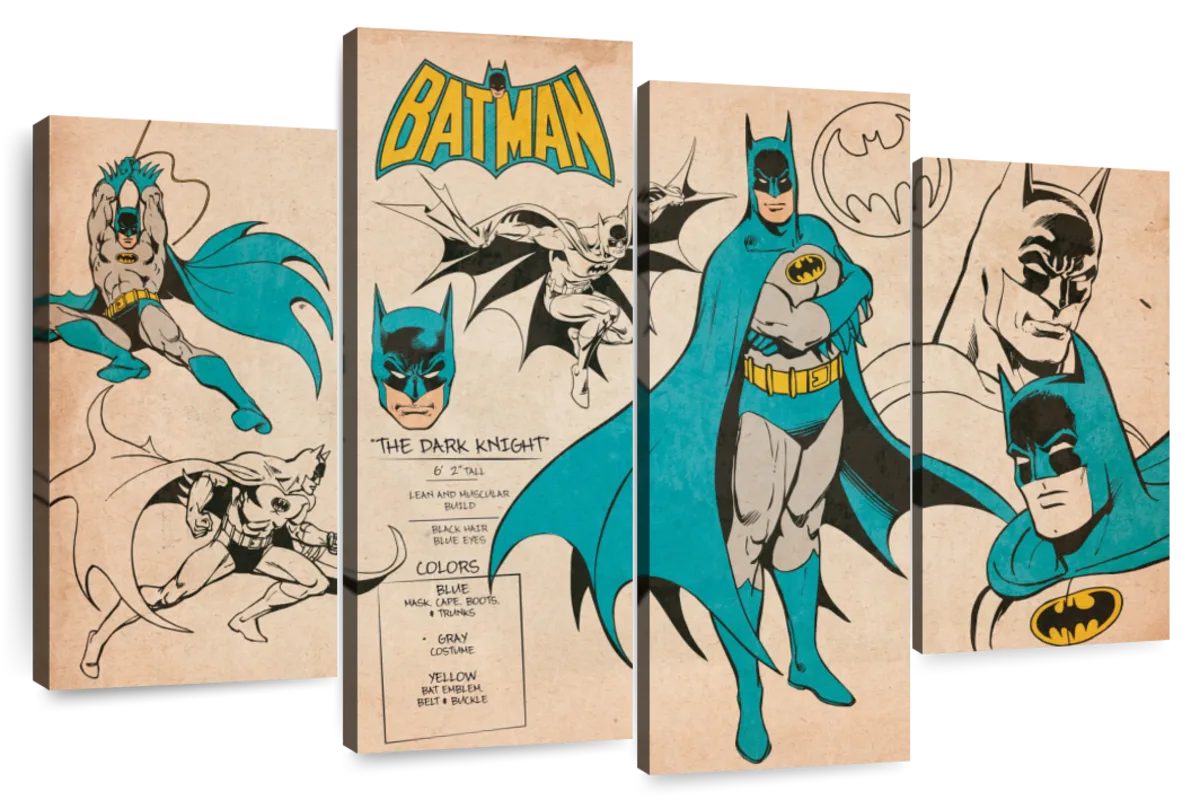 Batman Description Wall Art | Drawing