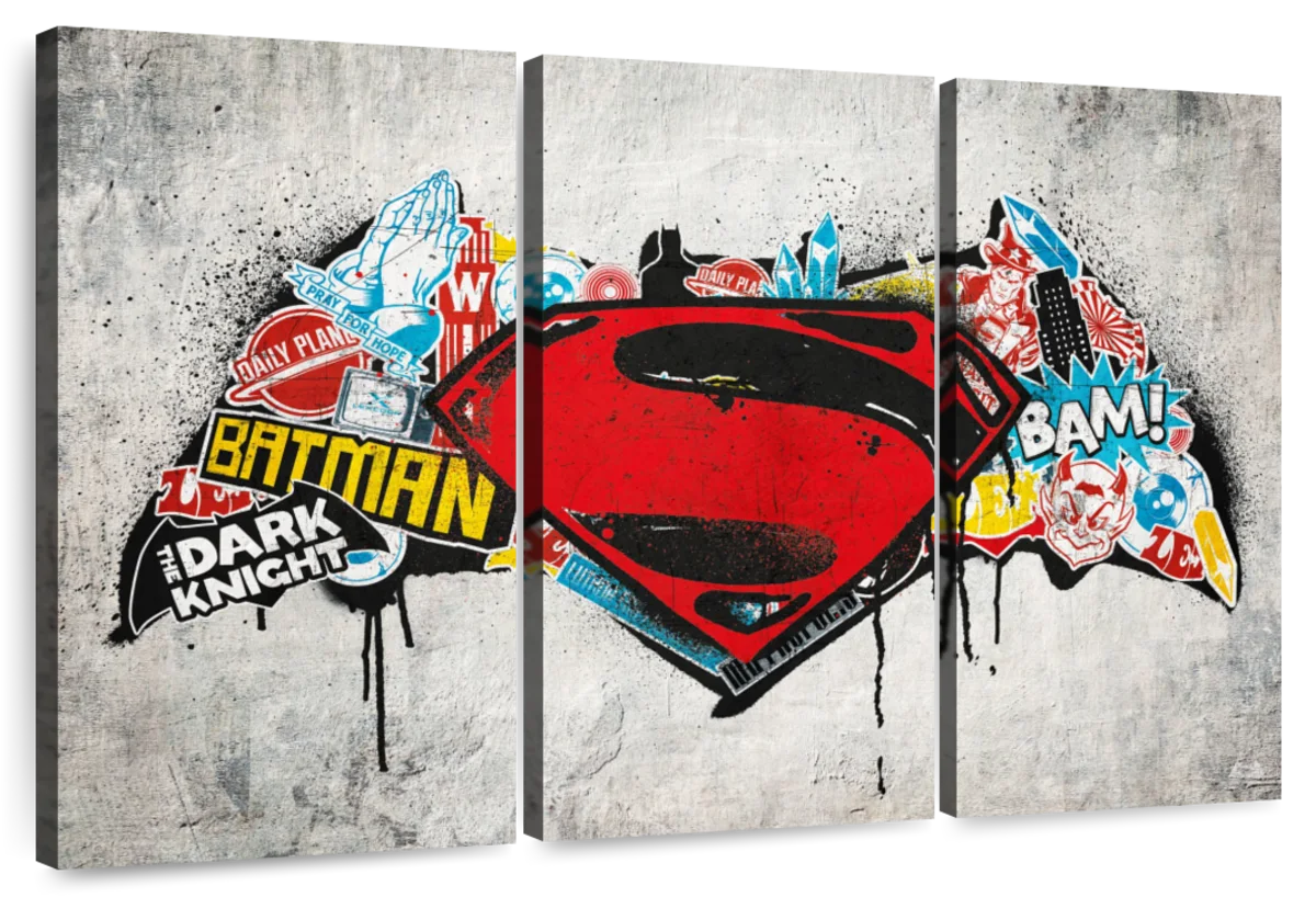 superman batman logo drawing