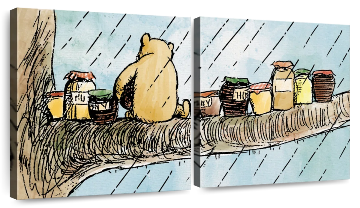 winnie the pooh covered in honey