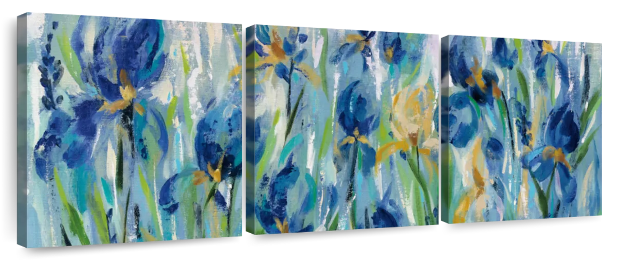 Iris Flower Bed II Wall Art | Painting | by Silvia Vassileva