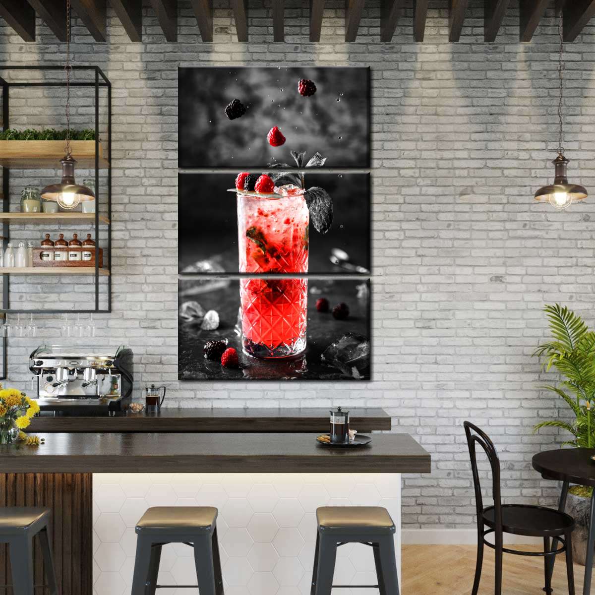 Very Berry Cocktail Multi Panel Canvas Wall Art Elephantstock