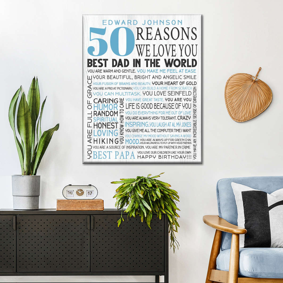 Personalized Reasons We Love You Dad Wall Art: Canvas Prints, Art Prints &  Framed Canvas