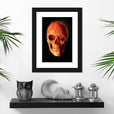 Wax skull framed print Wall Art