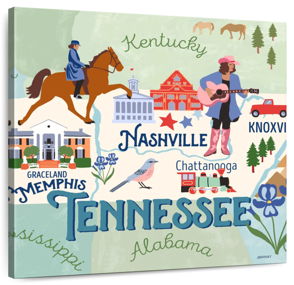 map of attractions in tennessee