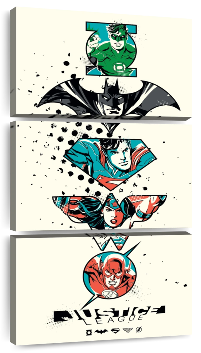 justice league characters logos