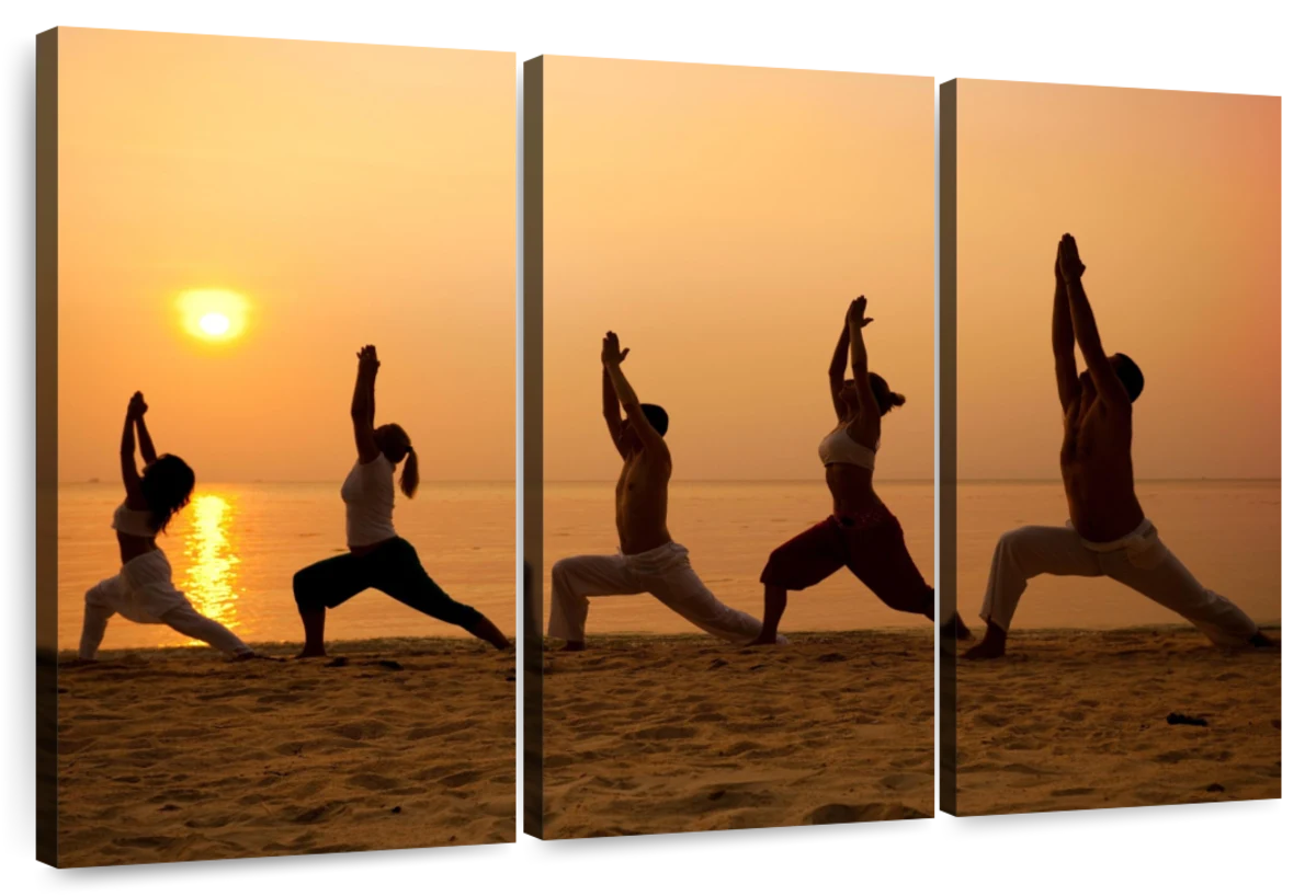 Yoga Warrior 2 Pose - Canvas – Lotus Mountain