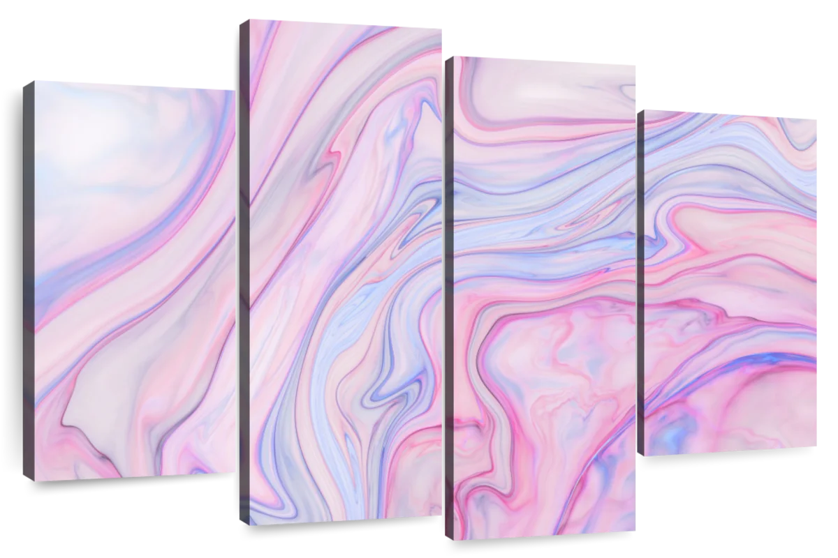 Abstract Pink Marble Wall Art | Digital Art