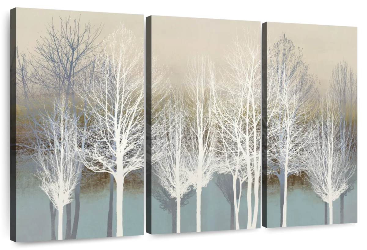 Trees On Aqua Art: Canvas Prints, Frames & Posters