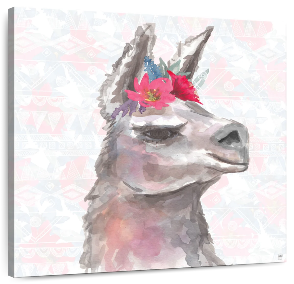 Boho Poppies And Llama Wall Art | Painting | by Jetty Home