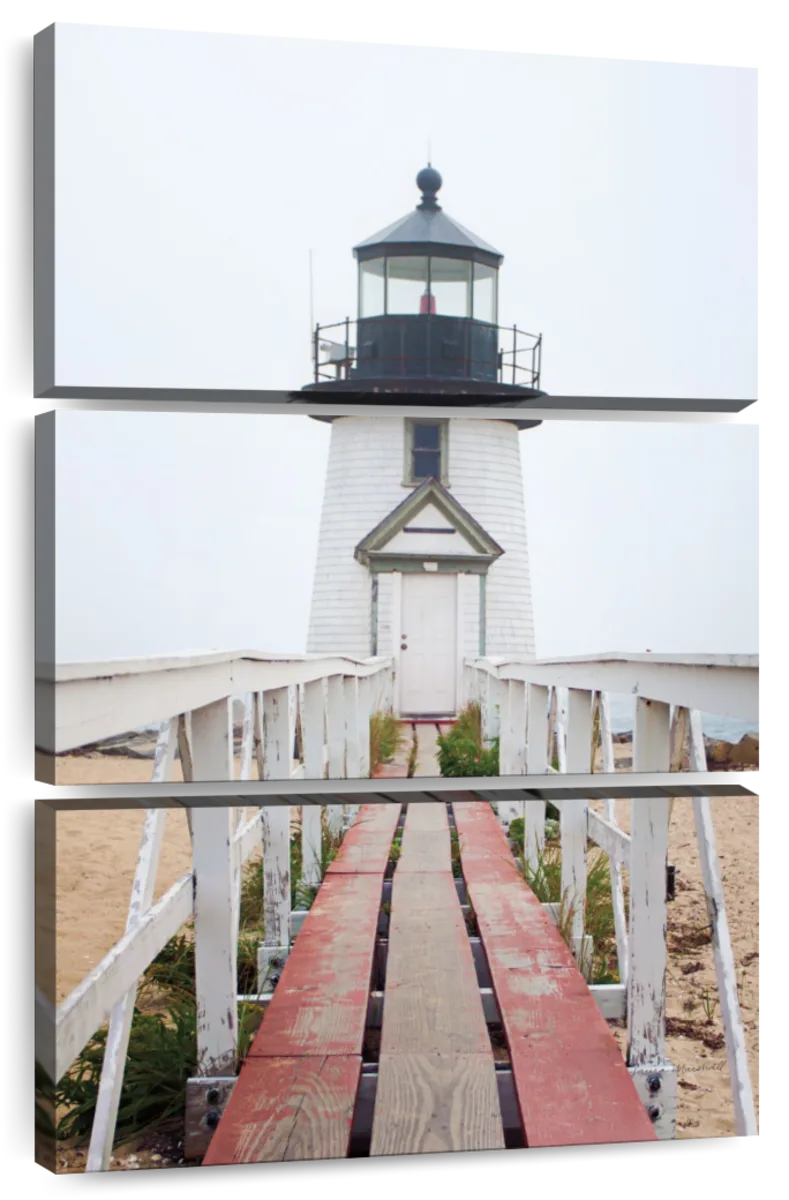 Nantucket Lightship Navy' Print on Canvas East Urban Home Size: 26 H x 40 W x 1.5 D