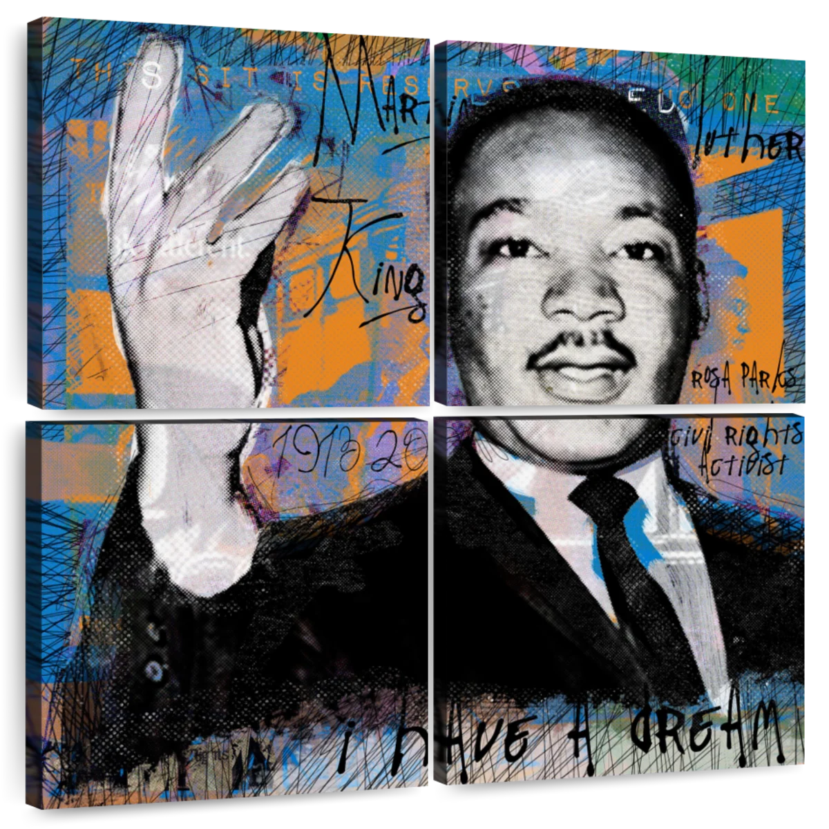 Martin Luther King Art Print, MLK Canvas