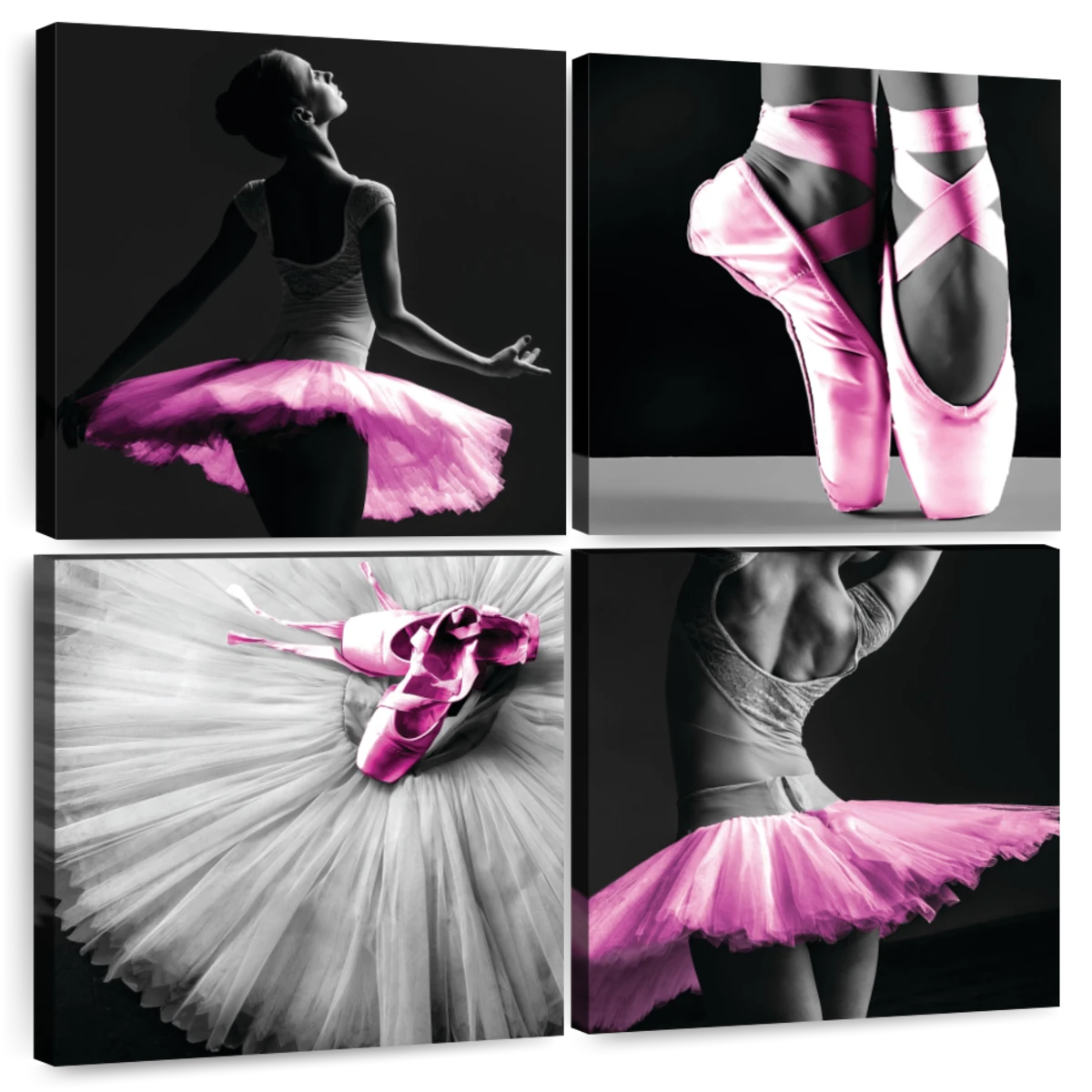 hot pink ballet pointe shoes