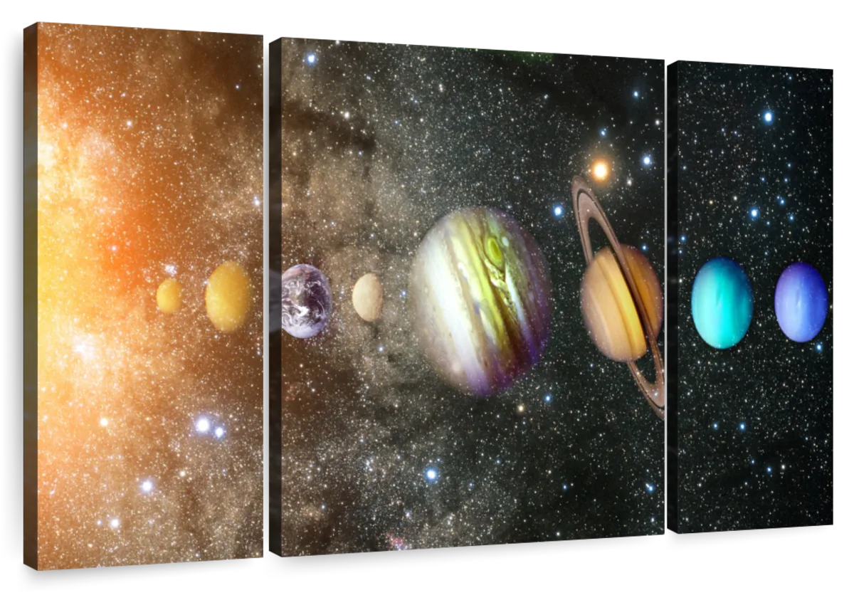 eqy es v0r layout 3 bow horizontal planets of our solar system 3 piece wall art