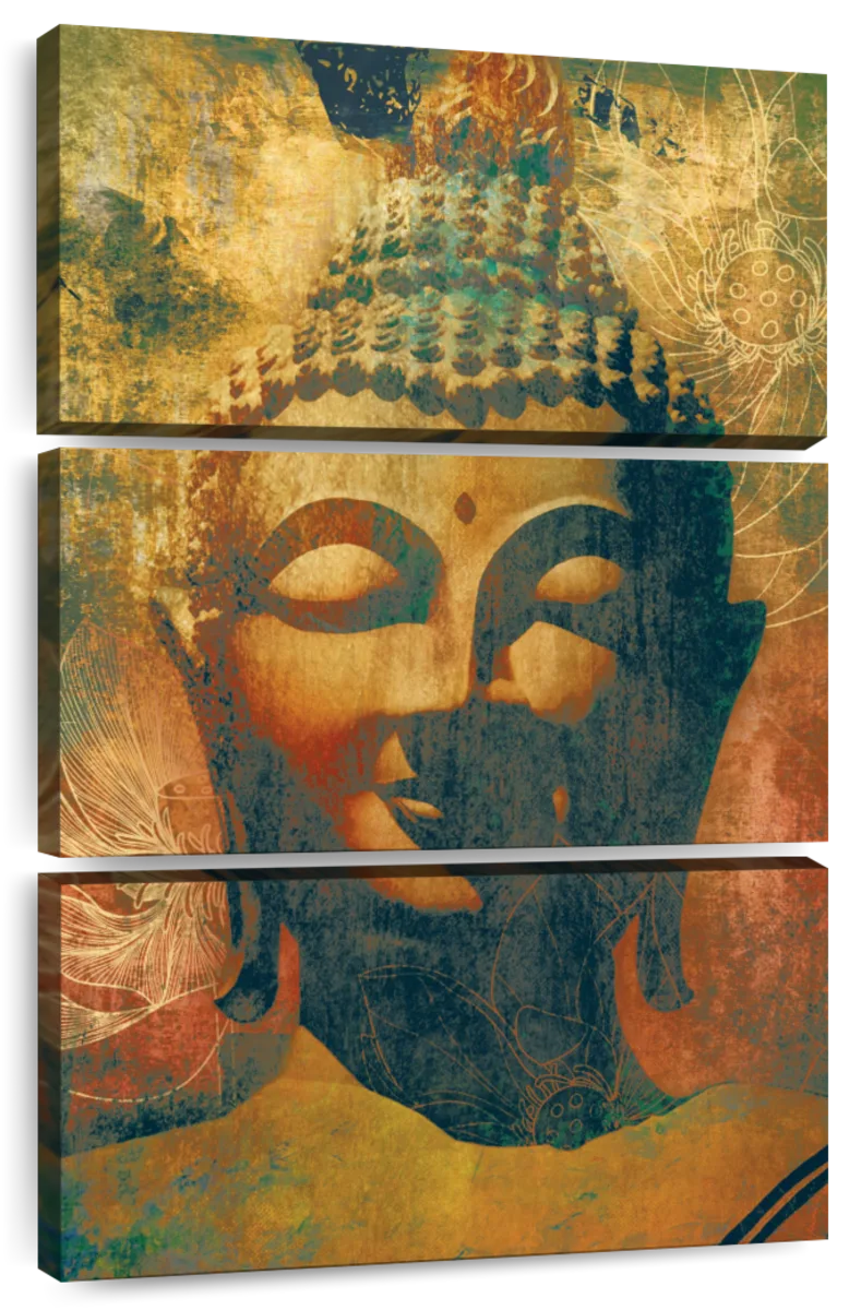 Distressed Buddha Head Wall Art | Digital Art