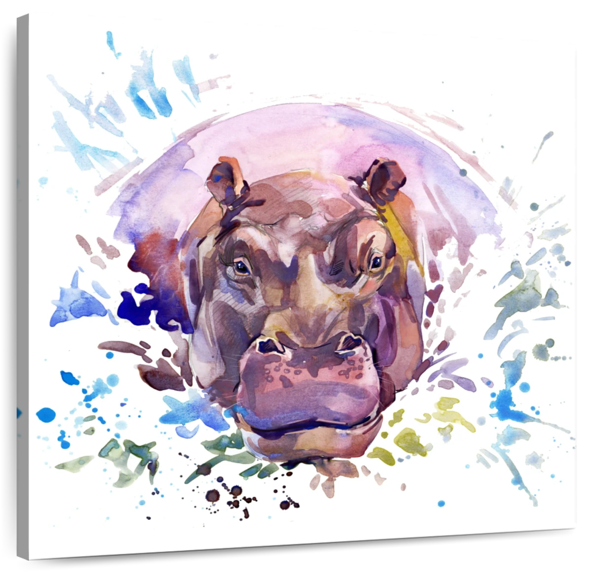 Hippo Wall Art | Paintings, Prints & Photograph Art Drawings