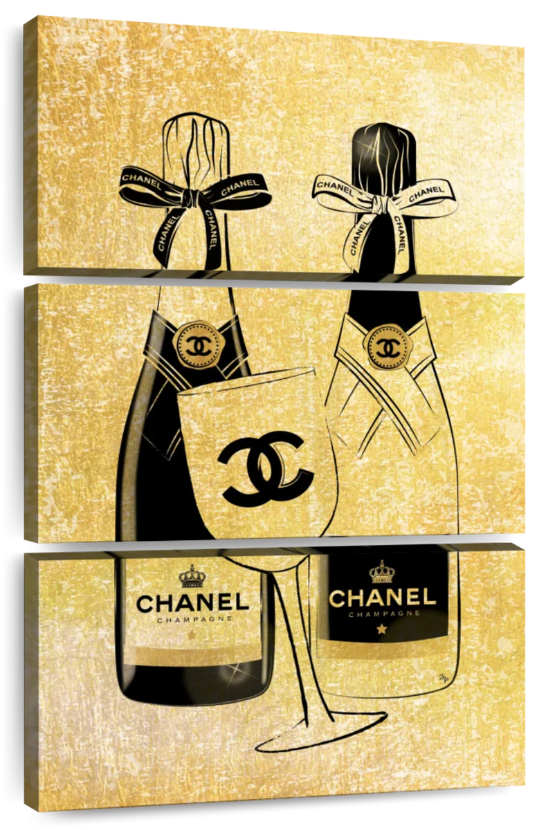 Chanel Champagne Wall Art