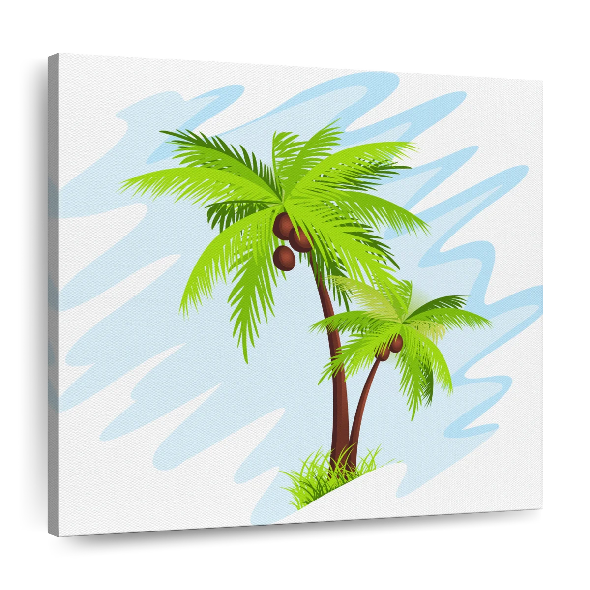 HD coconut tree with sun sticker