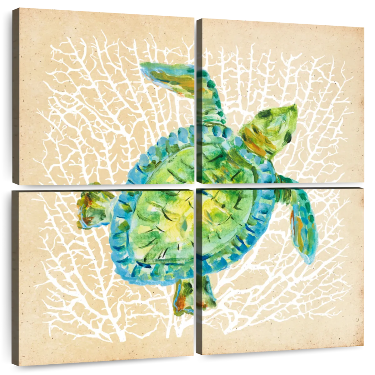 Cheap Blue Sea Turtle Canvas Painting Whale Wall Art Sealife