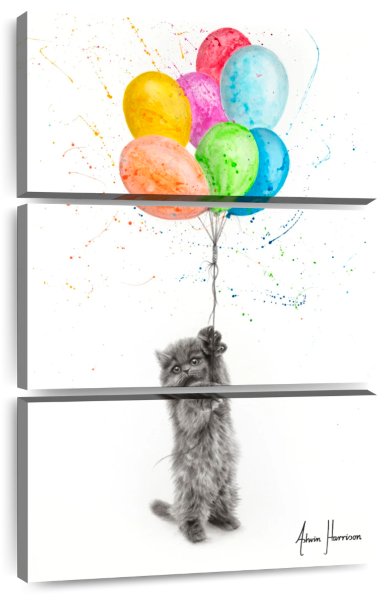 Balloon Kitty With Flowers PNG High Quality Perfect for your