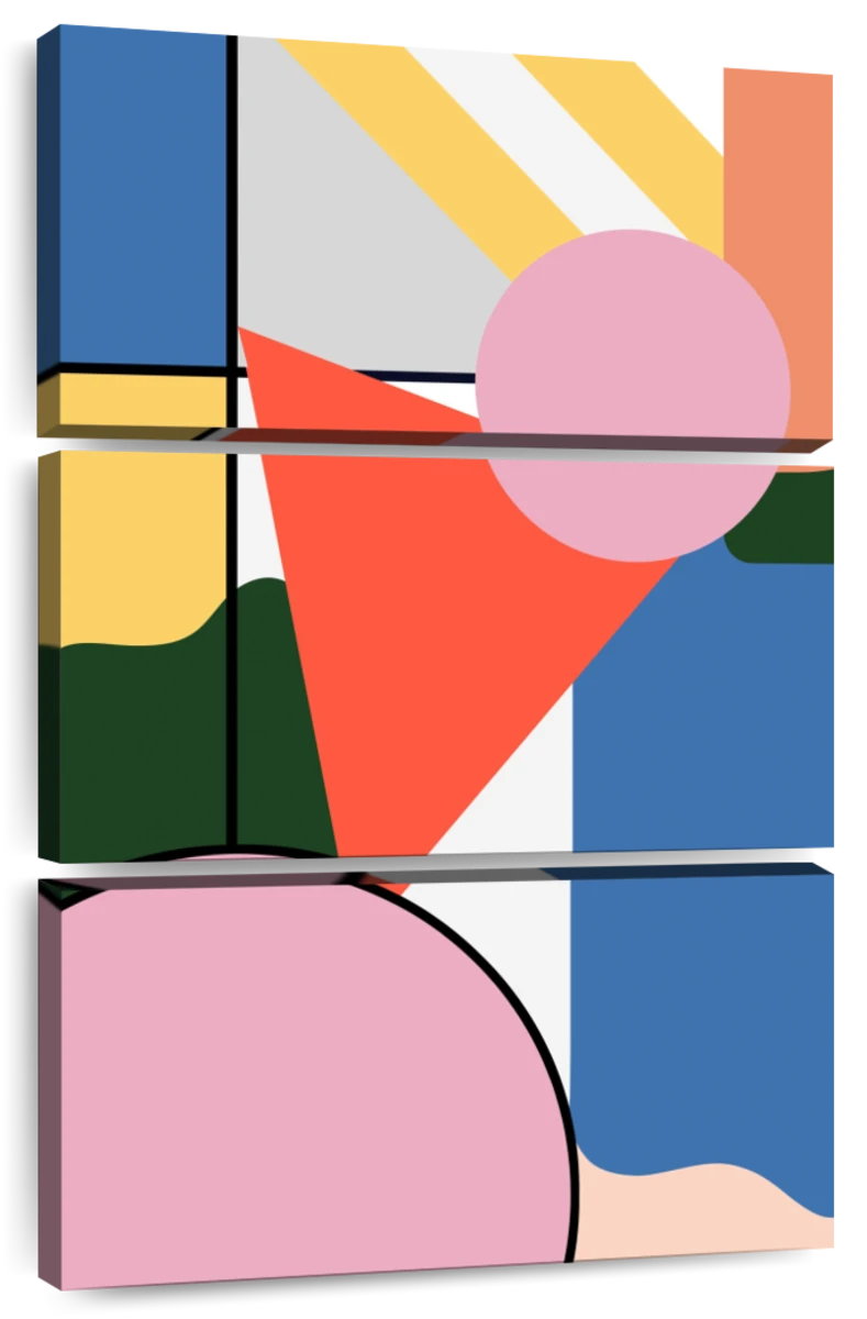 Simple Mondrian Bauhaus Shapes Art: Canvas Prints, Frames & Posters