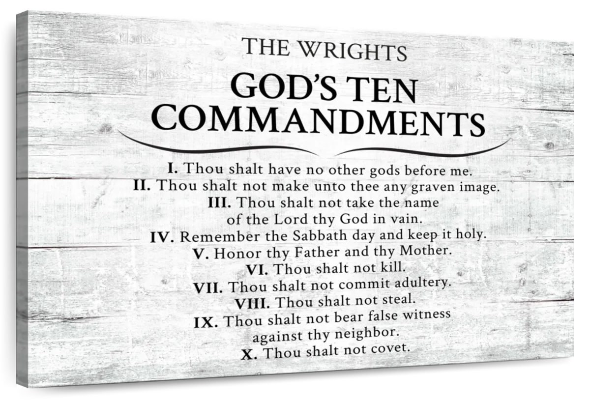 Personalized God Ten Commandments II Art: Canvas Prints, Frames  Posters