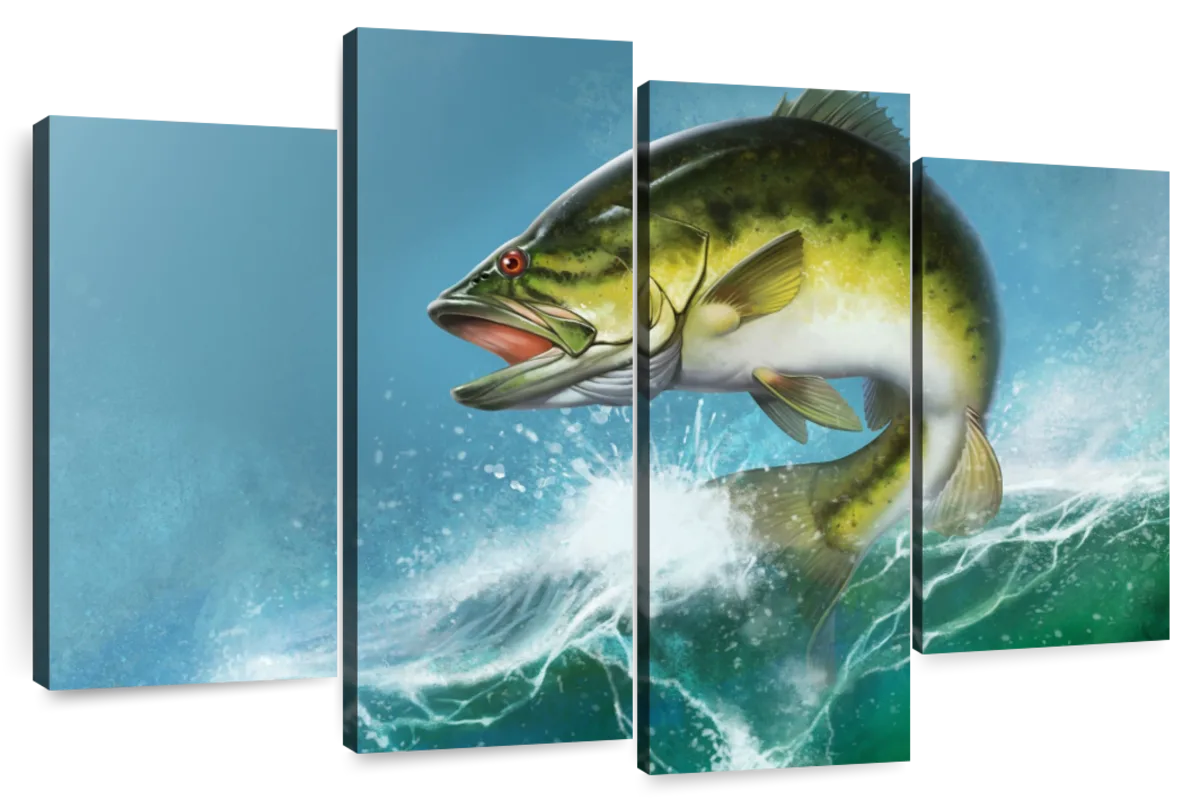bass fish painting