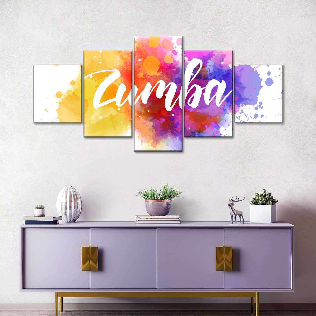 Zumba Color Splash Wall Art | Digital Art