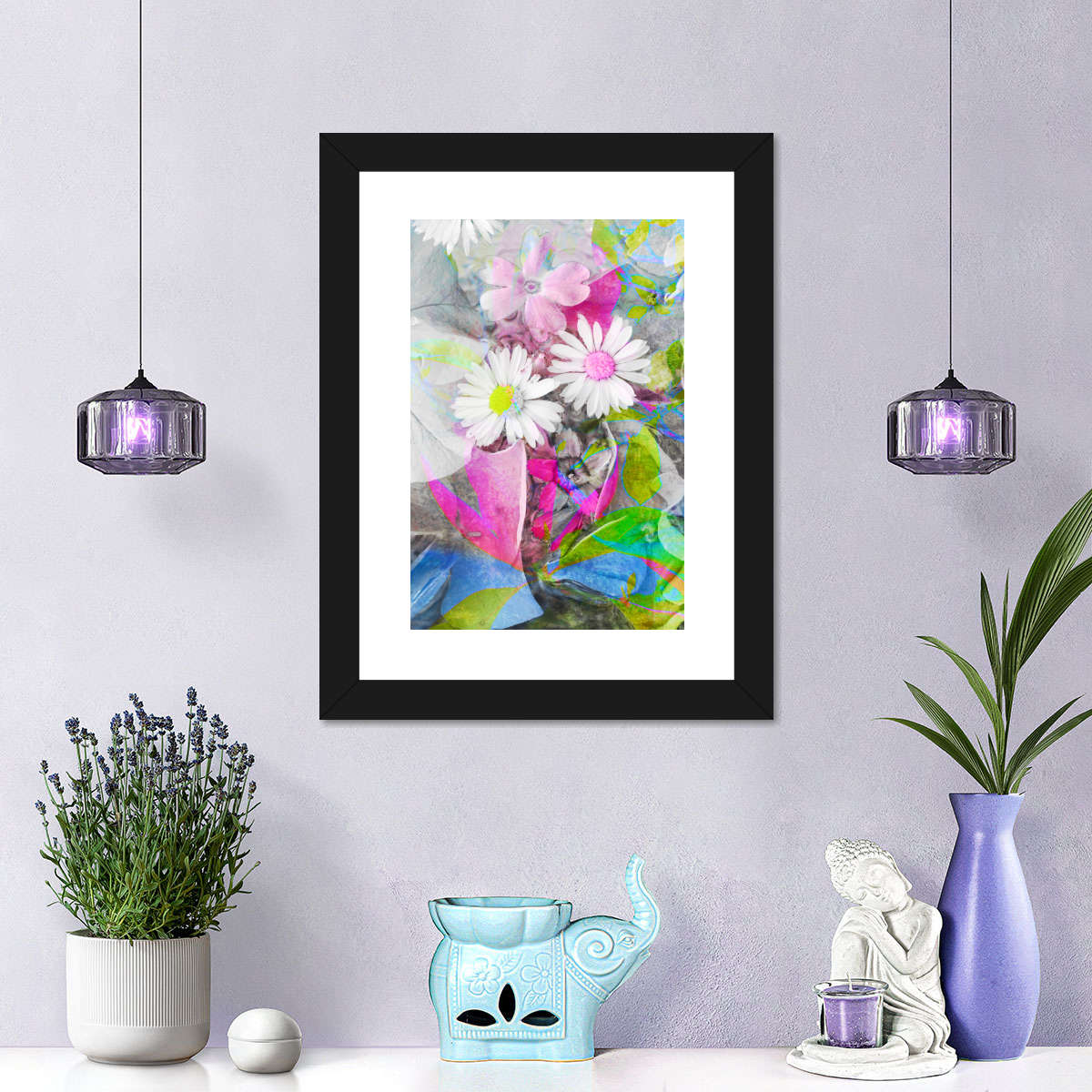 Abstract Daisy Flowers Wall Art Digital Art   Hallway 386 3139c0cd 1ab2 4421 8333 9e69a3b504eb 