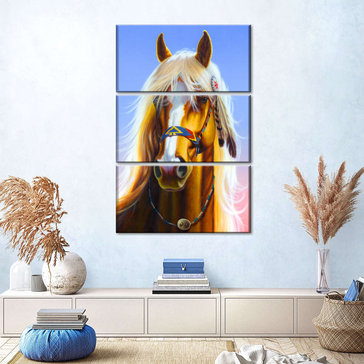 abstract indian horse paintings