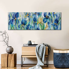 Iris Flower Bed II Wall Art | Painting | by Silvia Vassileva