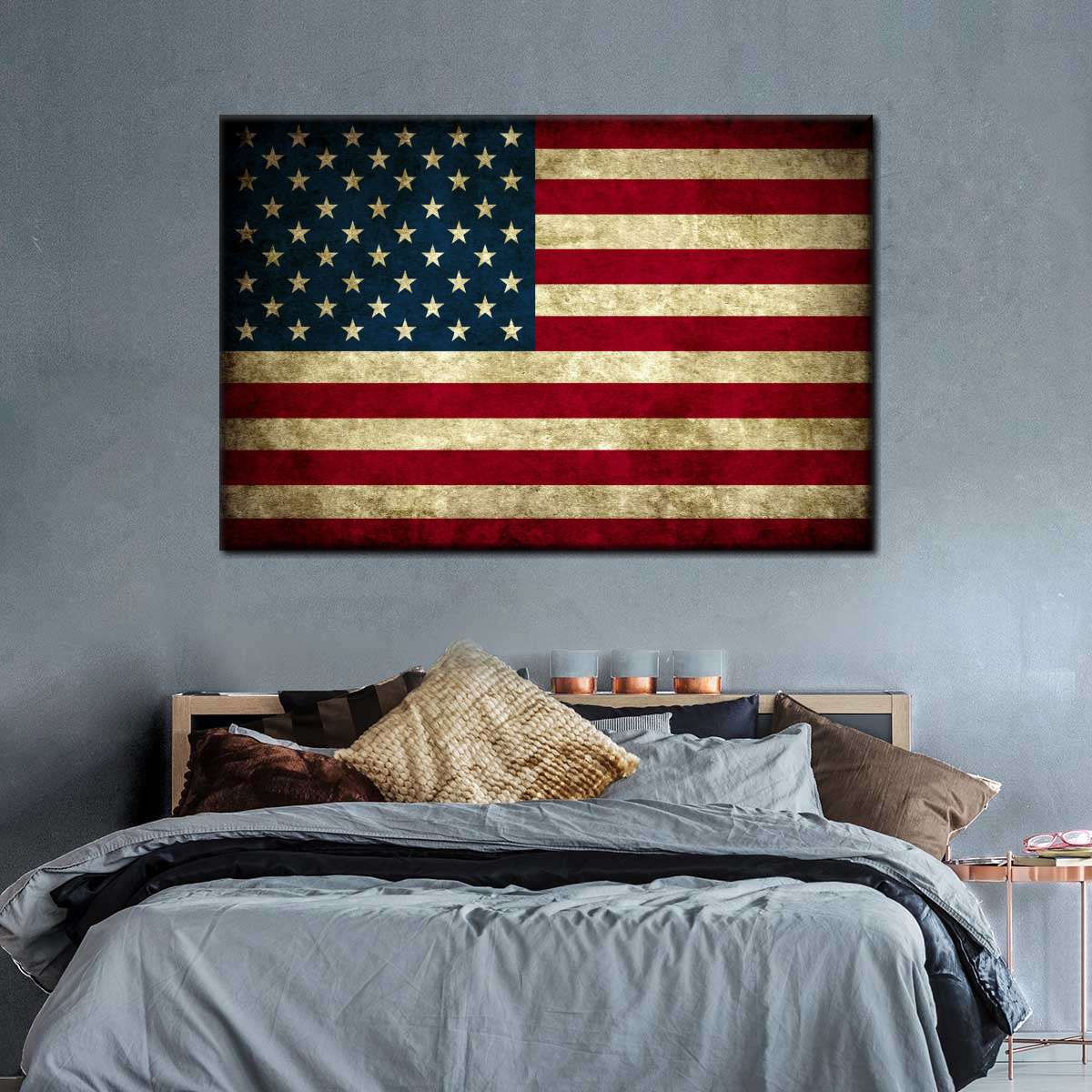Rustic American Flag Multi Panel Canvas Wall Art Elephantstock