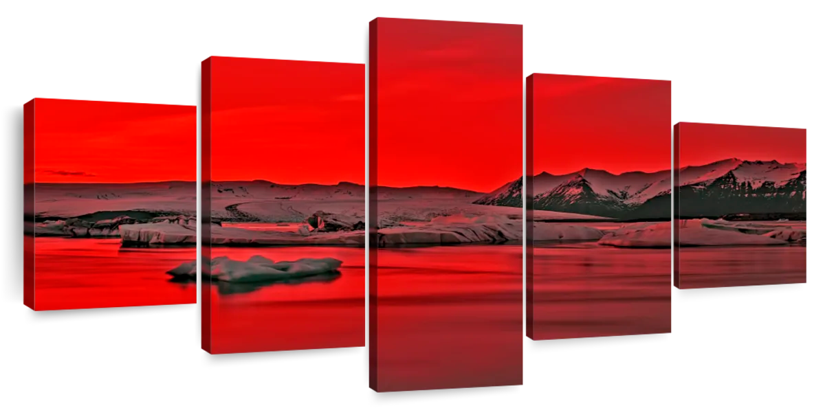 Red Sunset Landscape Wall Art | Photography