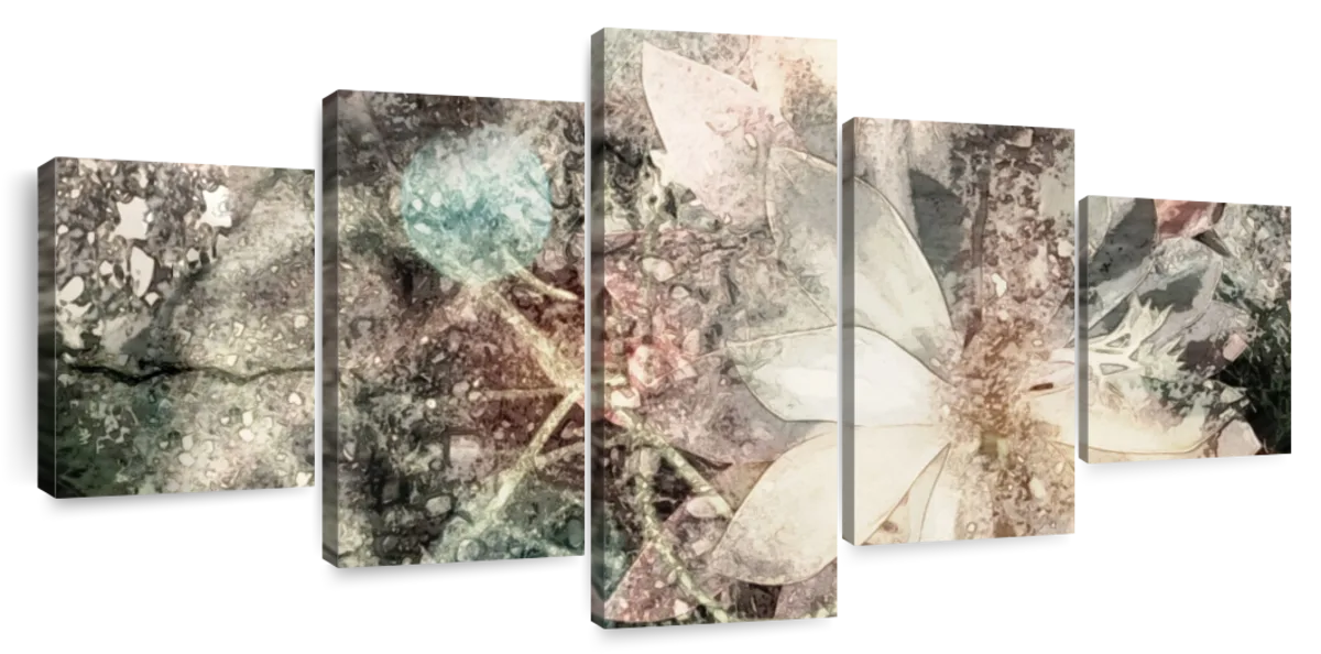 Abstract Floral Elements Wall Art | Painting