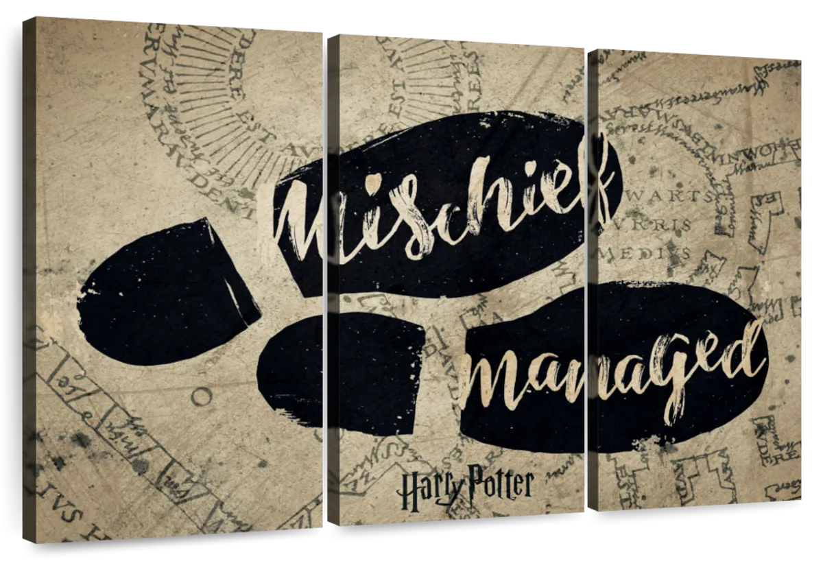 Harry Potter Mischief Managed Art: Canvas Prints, Frames & Posters
