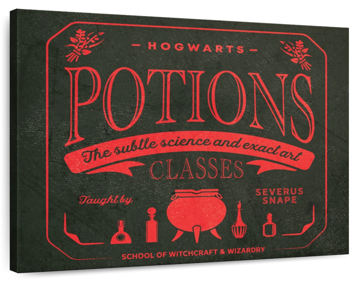  Harry Potter A5 Tin Sign - Potions - Wall Decoration