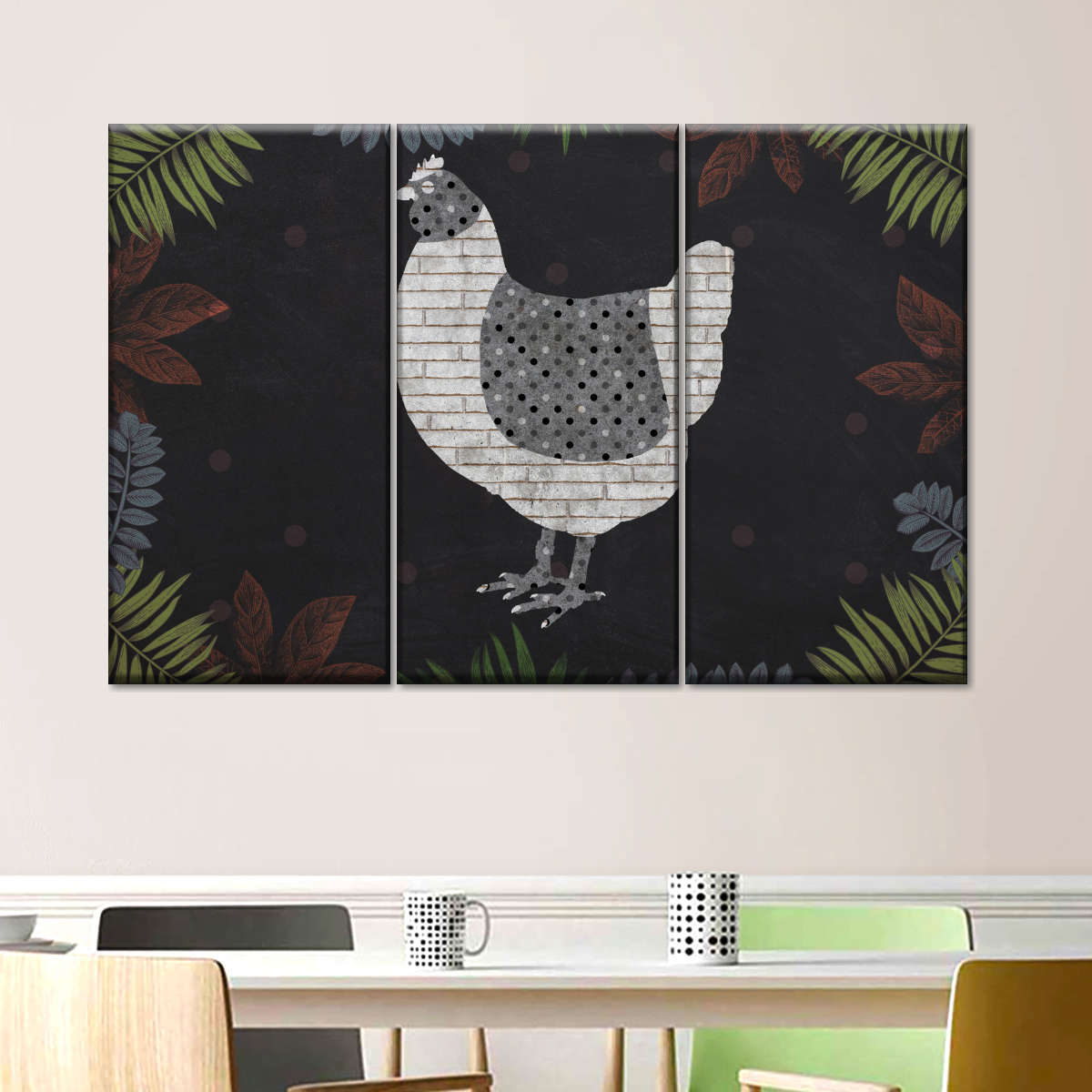 Modern Chicken Farm Multi Panel Canvas Wall Art Elephantstock