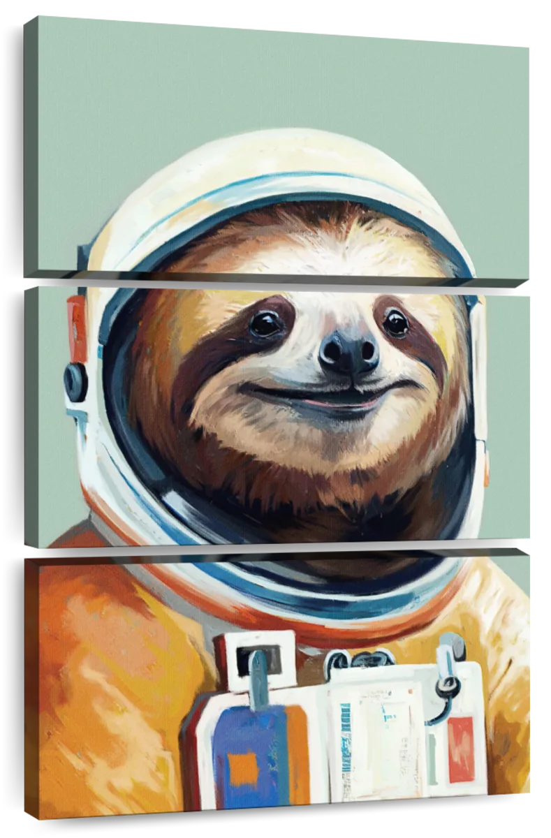 astronaut sloth poster