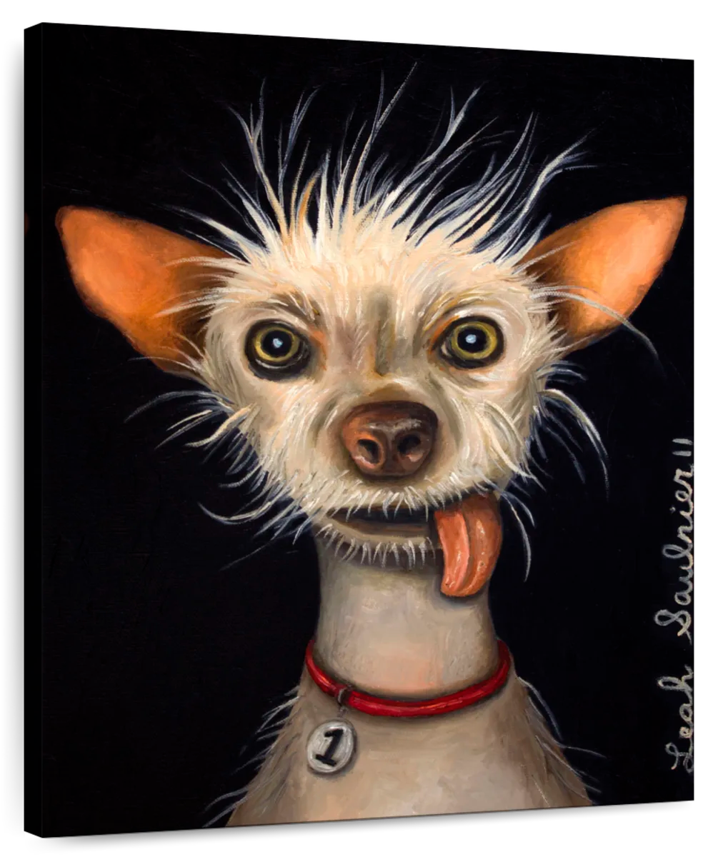 Ugly Dog Wall Art Painting by LEAH SAULNIER