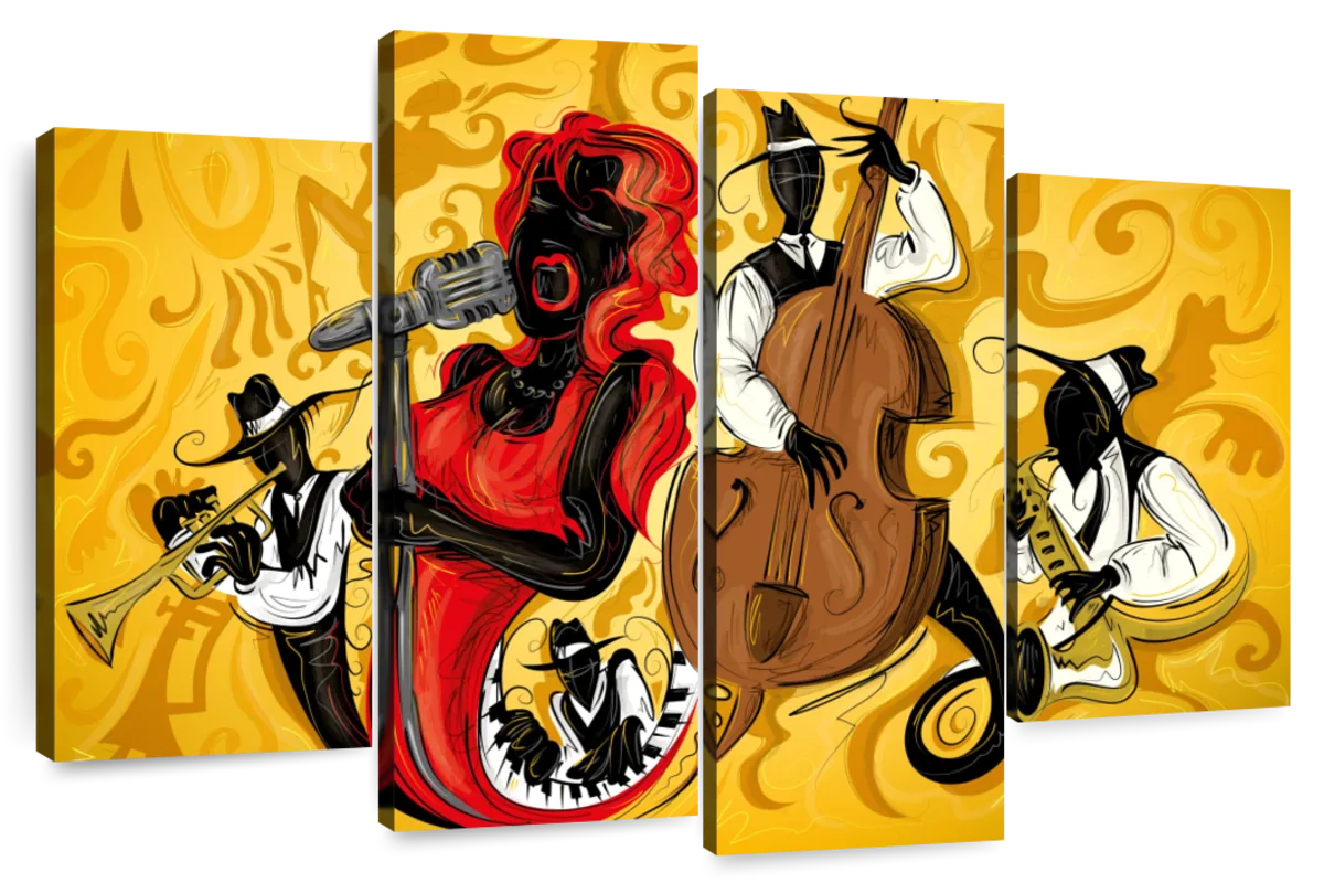 abstract jazz band art