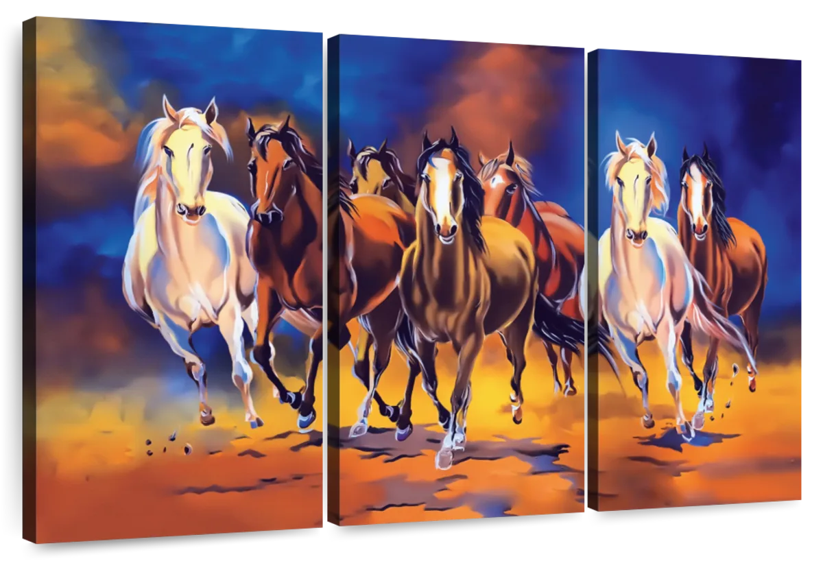 Vaastu Horses Wall Art | Painting