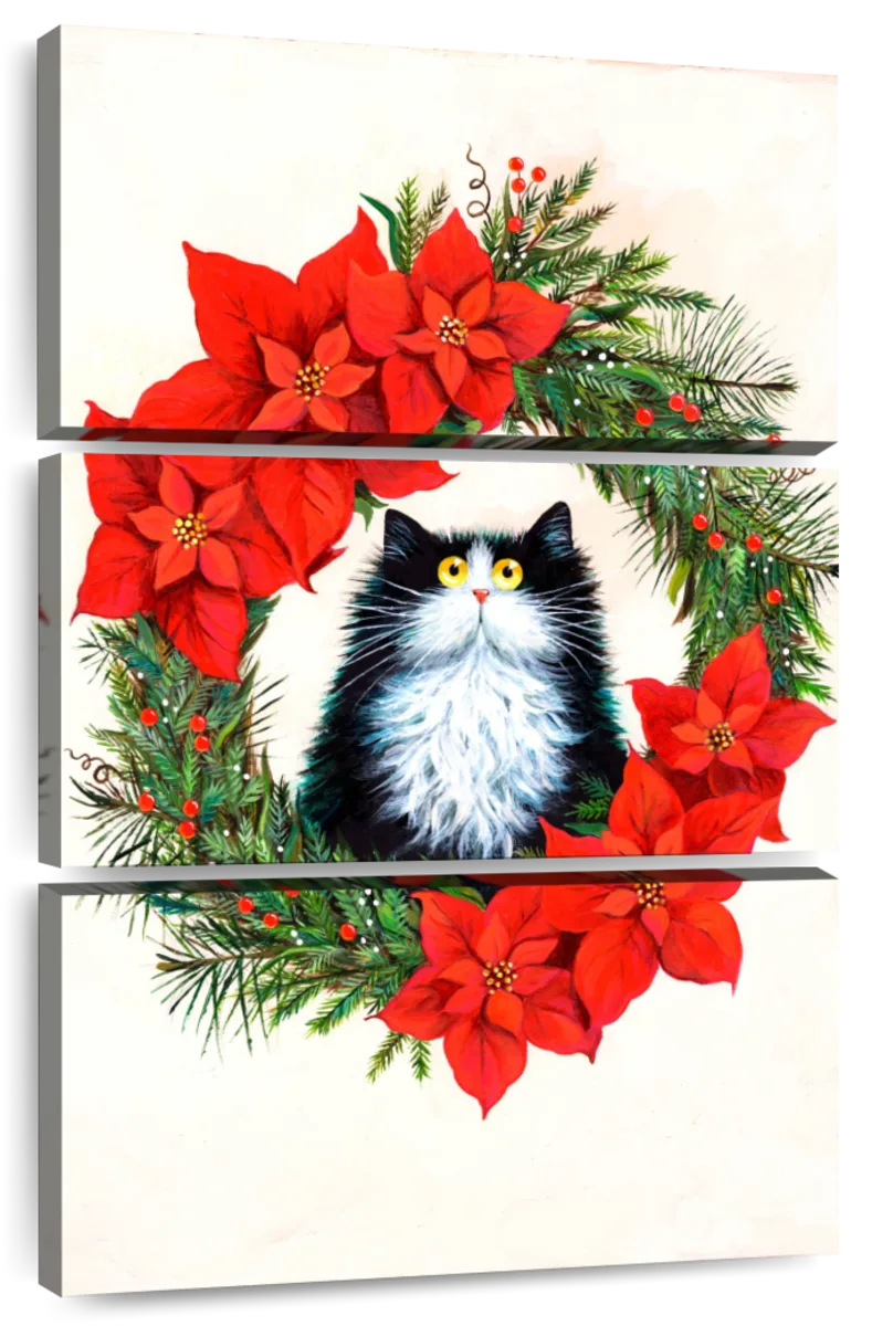 A Christmas Cat Art: Canvas Prints, Frames & Posters