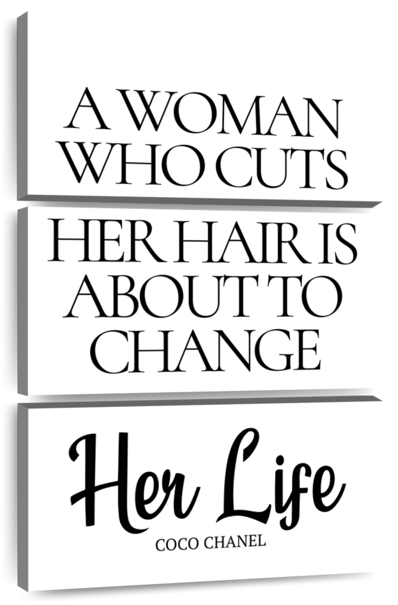 Coco Chanel Hair Quote Wall Art