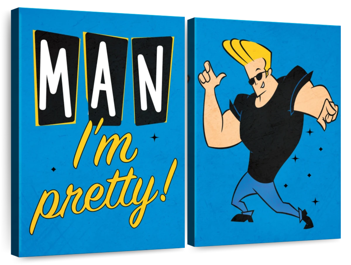 Johnny Bravo Sticker for Sale by RoserinArt