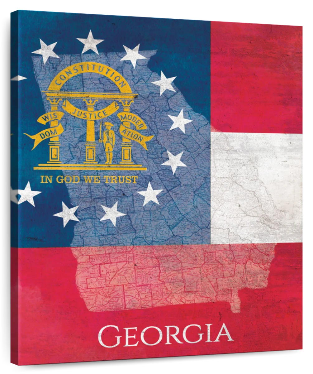 Georgia State Wall Map Large Print Poster - 24x30