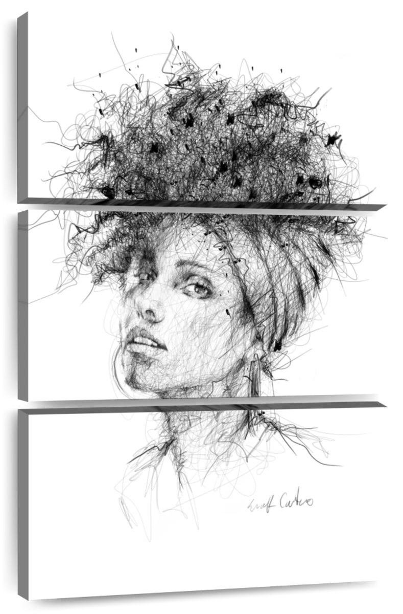 A Pencil Sketch Of A Female Singer With Canvas Print