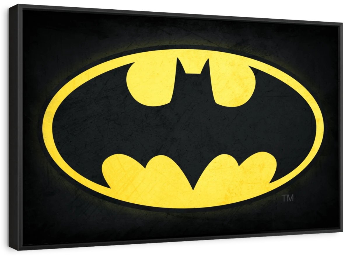 Justice League Batman Retro Logo Wall Art | Digital Art