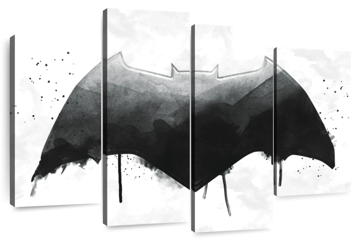 black and white batman symbol