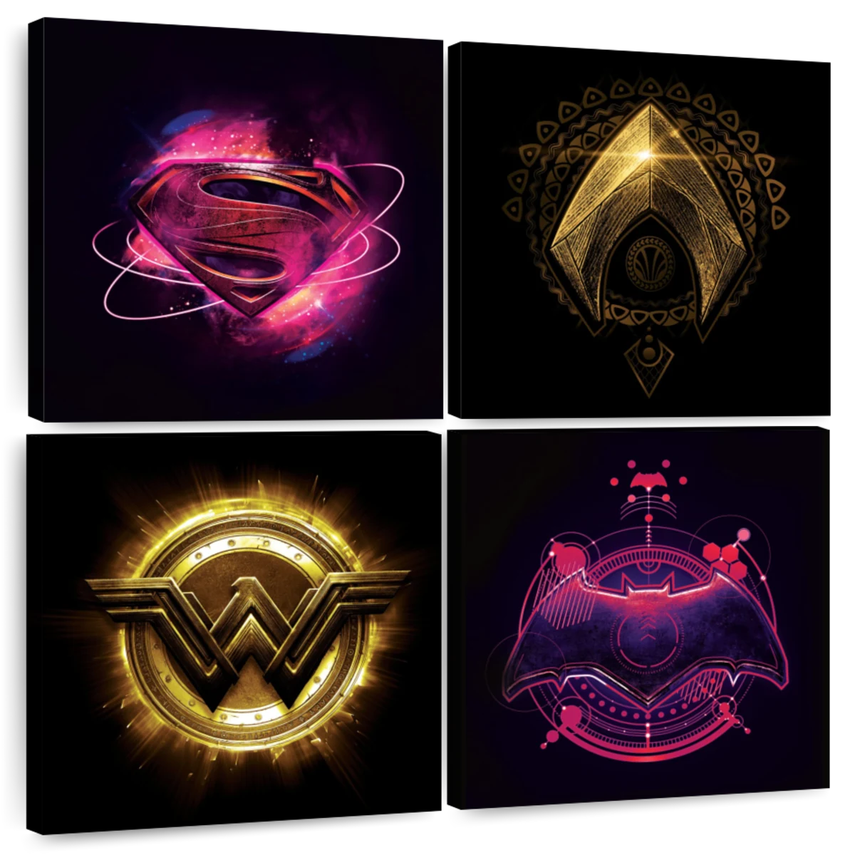 justice league hero logos